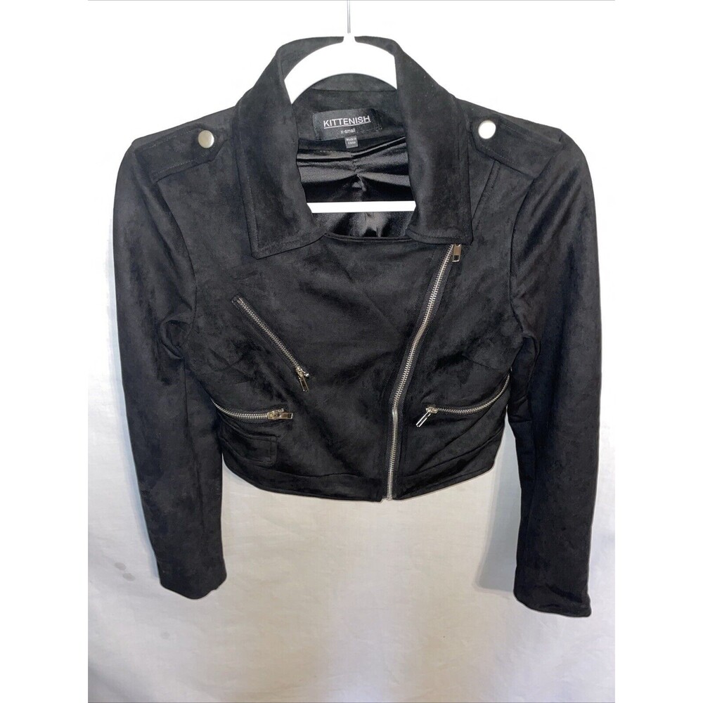 Kittenish Women’s Fashion Jacket Size X Small Black Party Going Out Streetwear